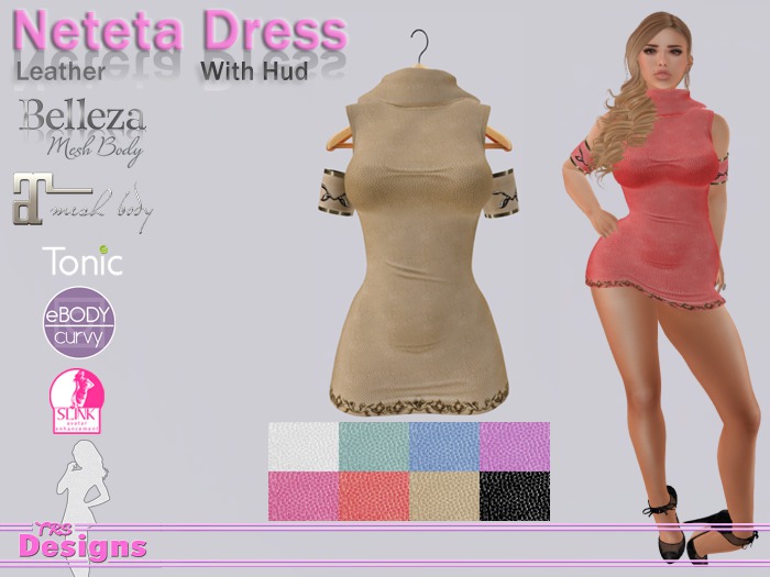 Neteta Dress With Hud Leather