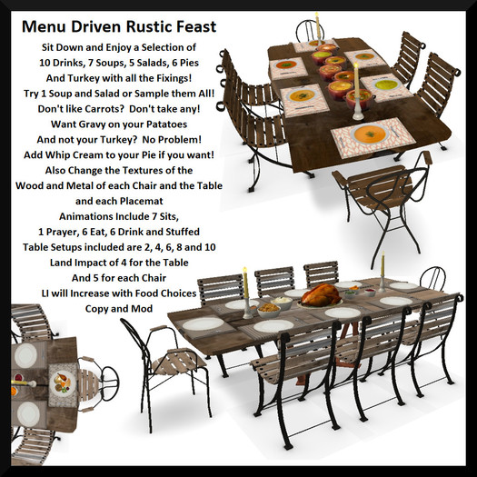Menu Driven Rustic Feast