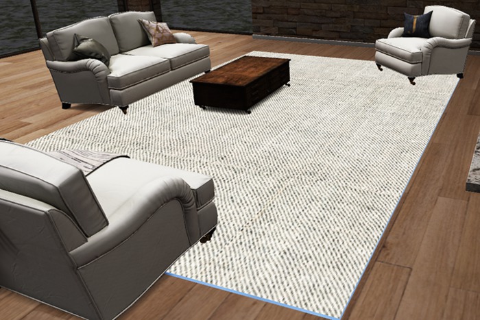Nambias Jute Full Area Room Rug [mesh]