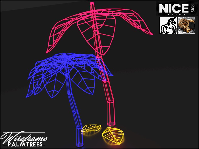 /\/.  Wireframe Palm Trees