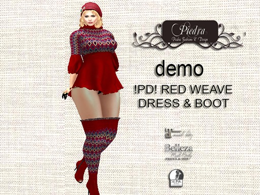 !PD! RED WEAVE DRESS & BOOT DEMO