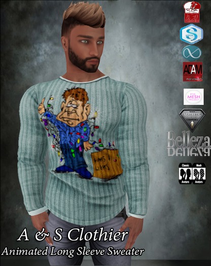 A & S Clothier Animated Tangled Sweater