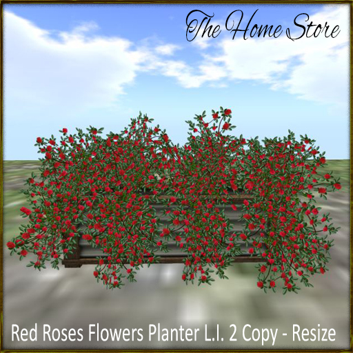 Flowers Planter - Mesh Red Roses Flowers Planter 
