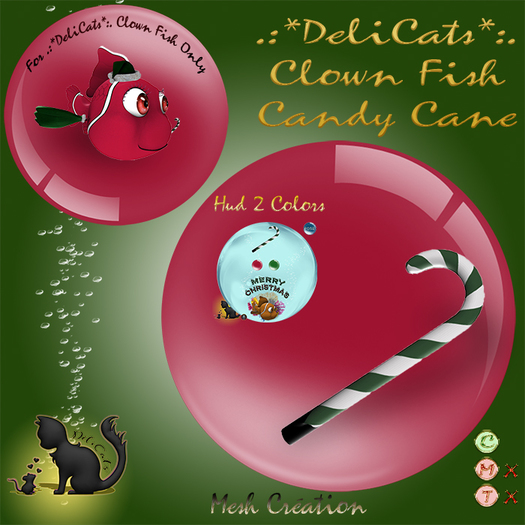 *-DeliCats-*Clown Fish-Candy Cane