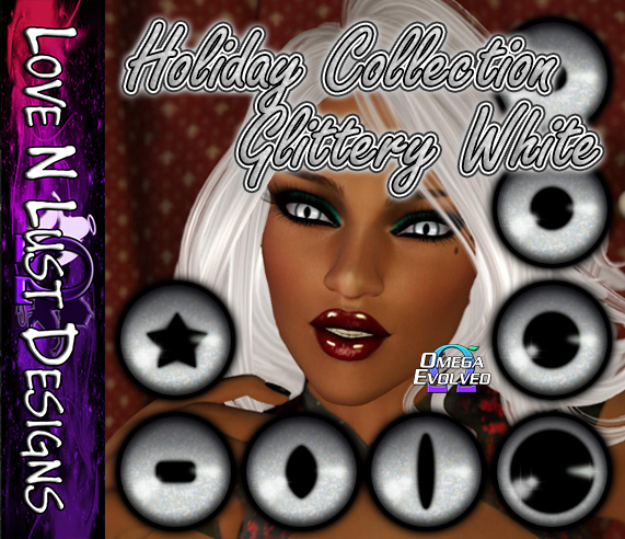 Omega Eye Collection - Glittery White