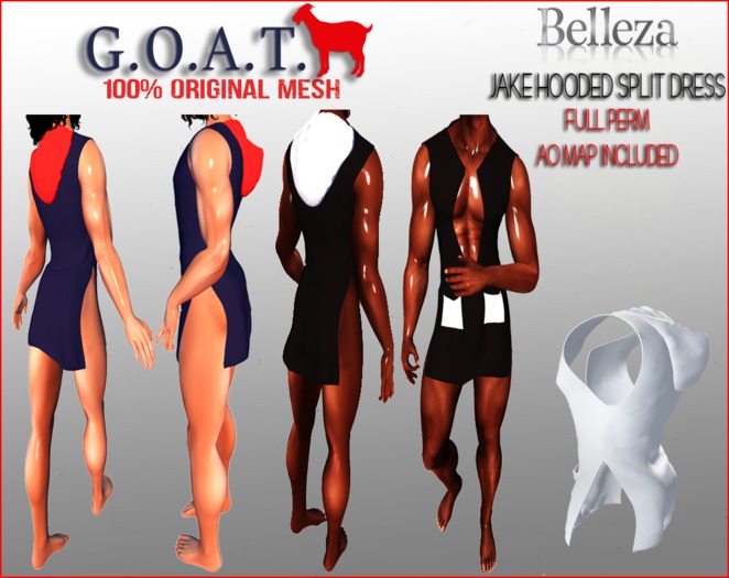 G.O.A.T. BELLEZA JAKE HOODED SPLIT DRESS FULL PERM
