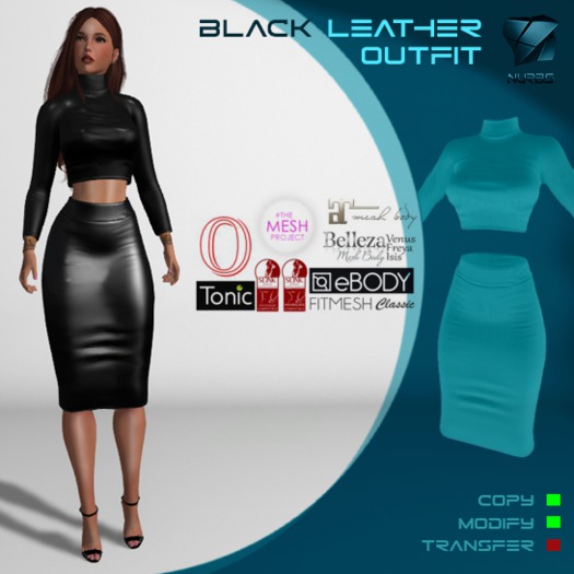 Nurbs Black Leather Outfit