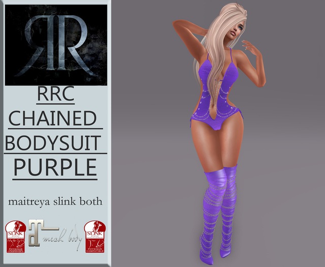 RRC/ MATA-chained_bodysuit purple