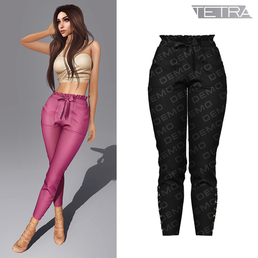 TETRA - High-waisted tie pants (DEMO)