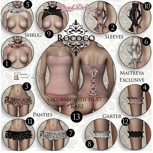 .::Dead Dollz::. 4. Rococo - Garter - Pink Common