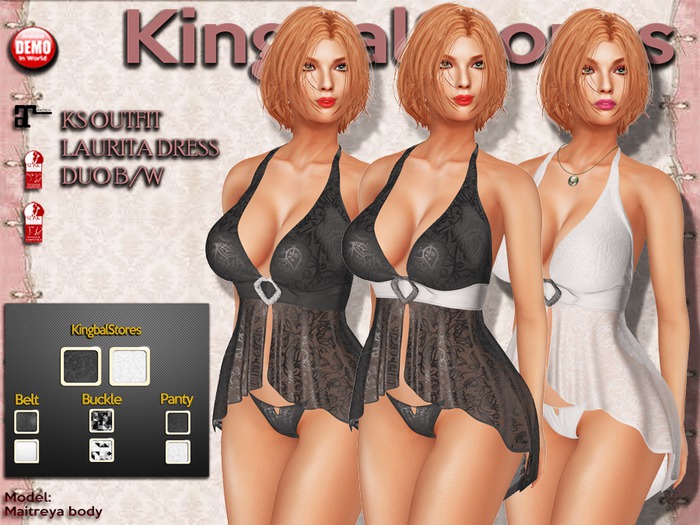 420 KS OUTFIT LAURITA DRESS DUO B/W