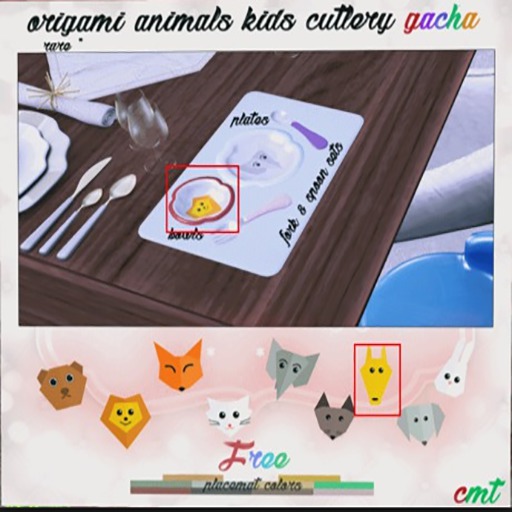 .little. kids cutlery - origami animals - .lilac. boxed