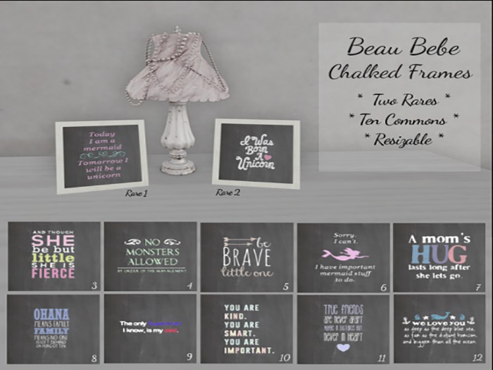 3 - Beau Bebe - Family Chalk Frames - Fierce