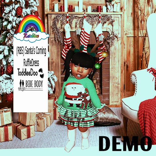 (RBS) Santa's Coming RuffleDress (Demo) -  (WEAR)