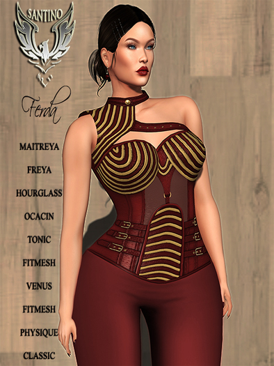 Santino Design-Transparent Bustierre-Red