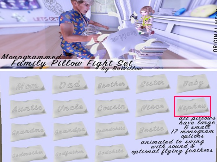 :BoWillow: Family Pillow Fight - Nephew (Large)