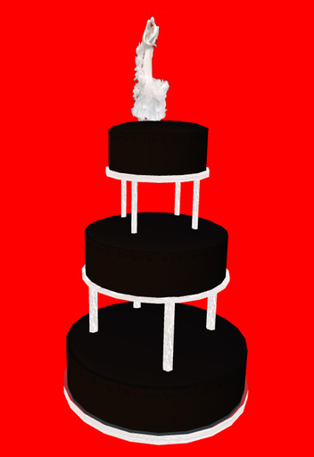 Black & white wedding cake