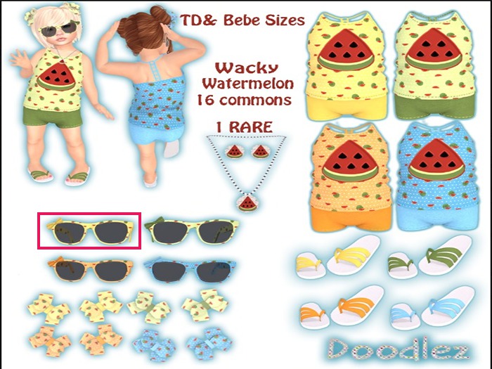 Doodlez Wacky Watermelon Glasses~Yellow