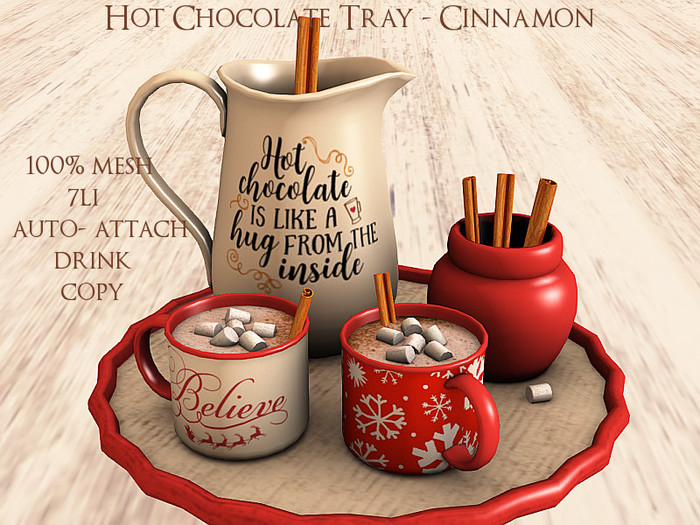 LOVE - HOT CHOCOLATE TRAY - CINNAMON 