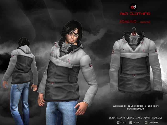 A&D Clothing - Jacket -Edmund- Grey-Charcoal