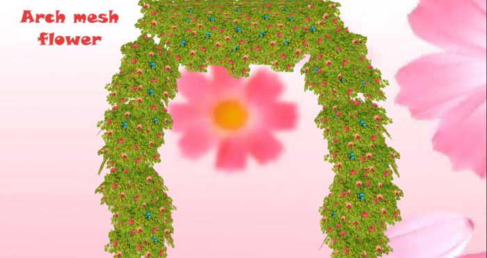 arche rose vigne papillon