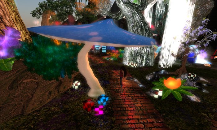 BioGlow Giant Mushroom - Blue