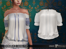 {Zaara} Anika boho top *white*