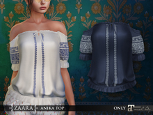 {Zaara} Anika boho top *navy*