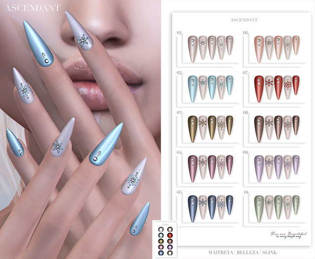 Ascendant - Snowflakes Bento Nails Fatpack
