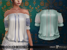 {Zaara} Anika boho top *mint*