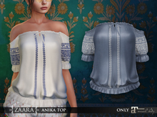 {Zaara} Anika boho top *blue*