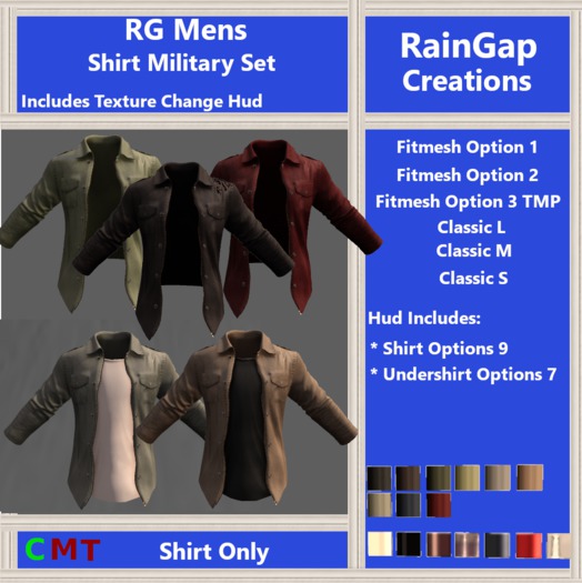 RG MENS SHIRT MILITARY SET