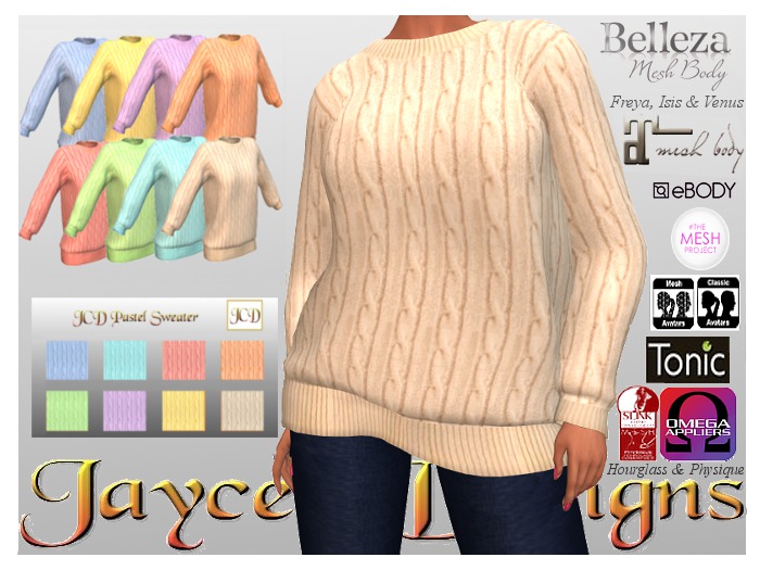 JCD Sweater (pastels) All Sizes