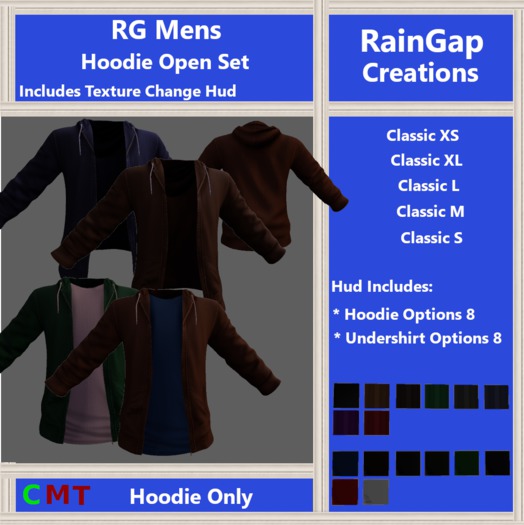 RG MENS HOODIE OPEN SET