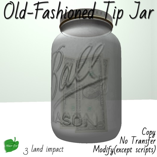 ME! Manic Elf Old-Fashioned Tip Jar