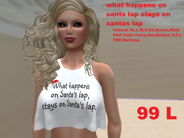 what happens on santas lap stays on santas lap Racer Back