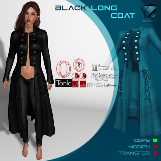 NURBS BLACK LONG COAT