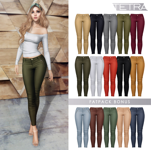 TETRA - Skinny zip capris (Fatpack)