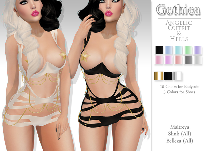 {Gothica} Angelic Outfit & Heels DEMOS