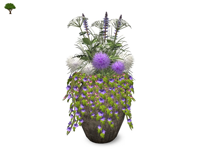Mesh Wild Flowers Pot Dorian