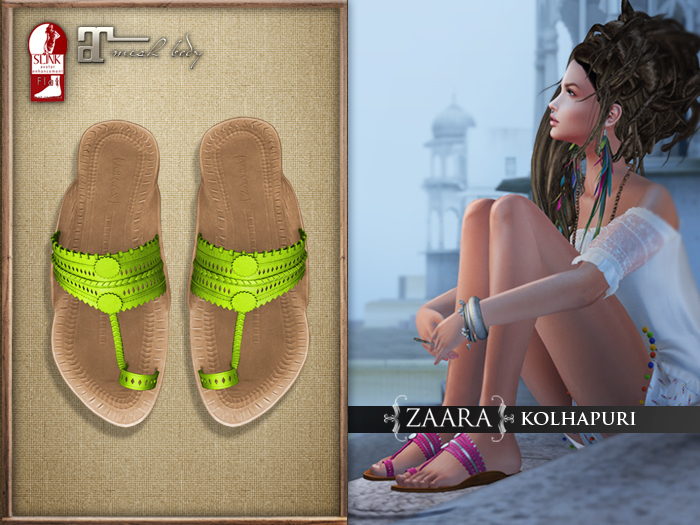 {Zaara} Kolhapuri sandals *lime*