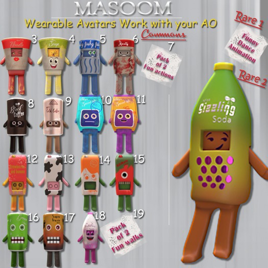 [[ Masoom ]] Wearable Avatar 7 Common