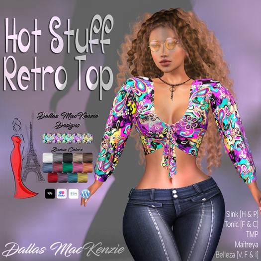 [Dallas MacKenzie] Hot Stuff Retro Top