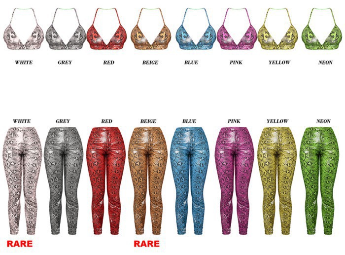 .:Mai Bilavio:. Gabanna Python Blue SET  - Bra + Legging