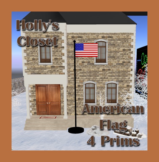 Holly's Closet American Flag-on Pole