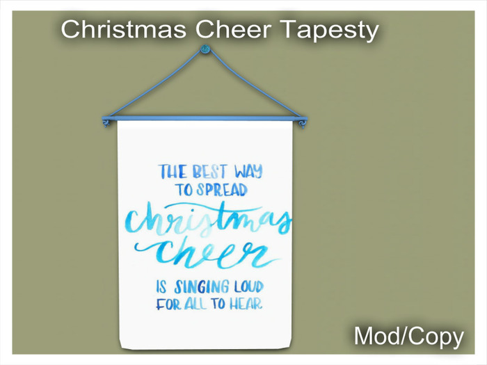 *CC* Christmas Cheer Tapesty