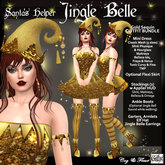 C&F Santa's Helper - Jingle Belle's UPDATED Outfit Bundle - Gold Sequin
