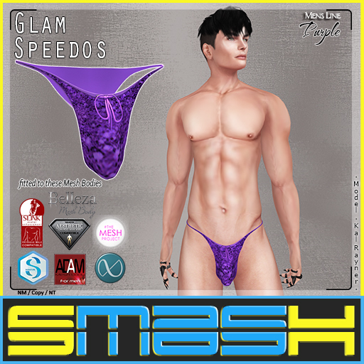 SMASH - Glam Speedos (Purple) BAG