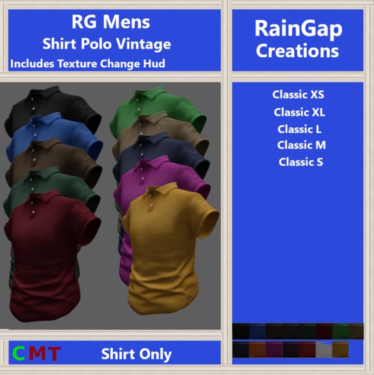 RG MENS SHIRT POLO VINTAGE