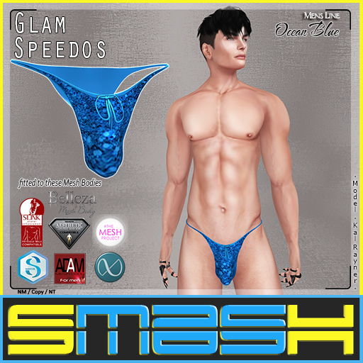 SMASH - Glam Speedos (Ocean Blue)